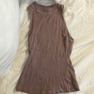Skims Mauve Ribbed Tank